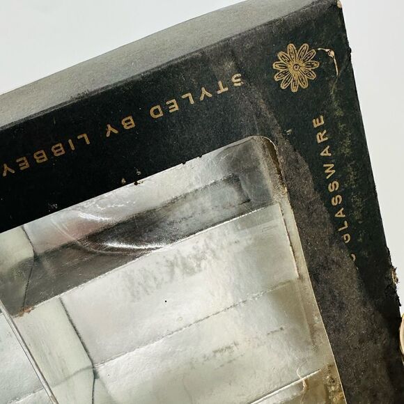 7 Vintage 60s Libbey Frosted Gold Autumn Leaves High Ball Water Glasses NIB MCM - Picture 12 of 14